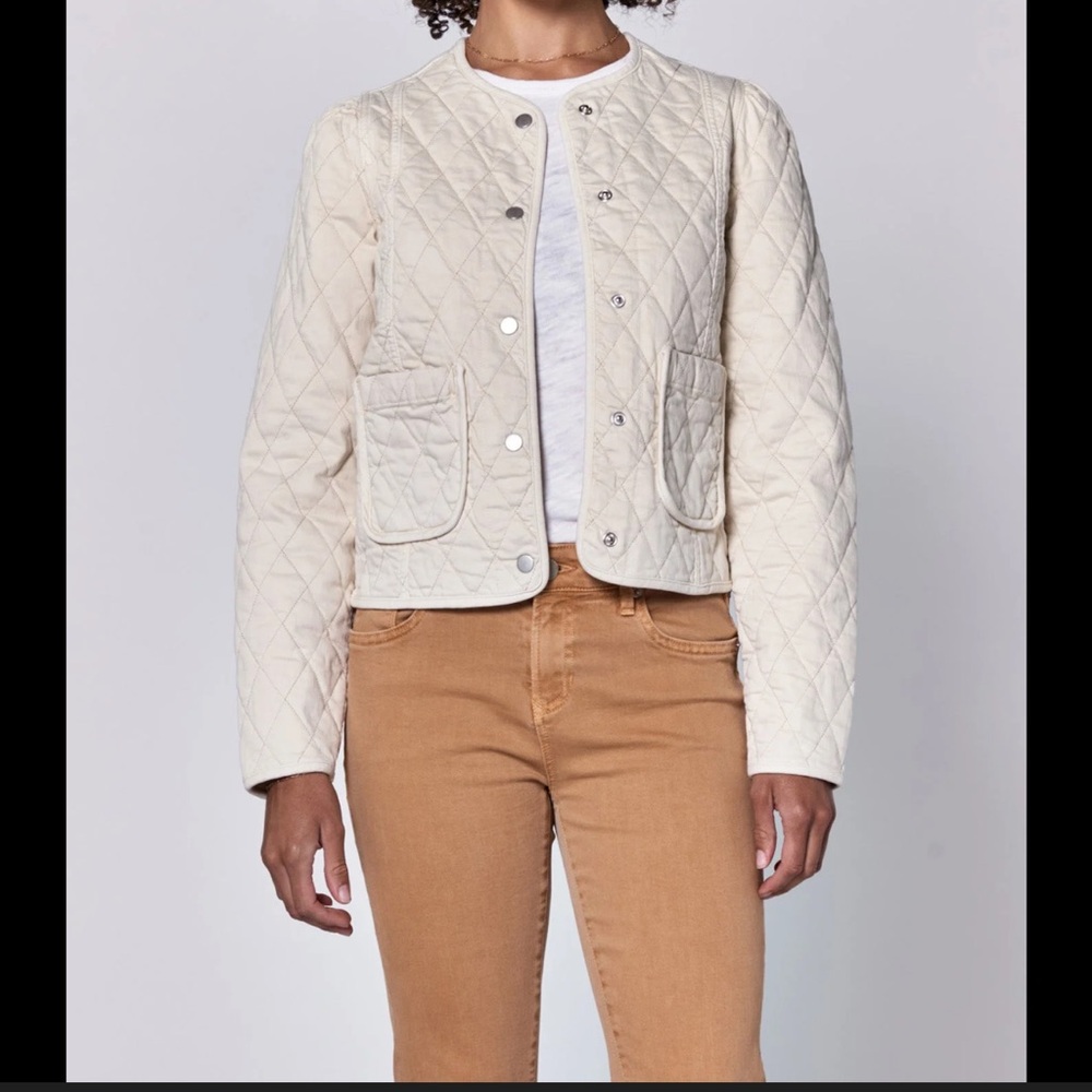 Dear John Cream Quilted Utility Jacket